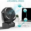 Panergy 20000mAh Camping Fan with LED Light, Auto-Oscillating Desk Fan with Remote & Hook, Rechargeable Battery Operated Tent Fan - Black - 3 of 4