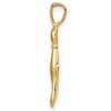 Black Bow Jewelry 14k Yellow Gold Satin and Polished Double Cat Pendant - 2 of 4