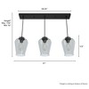 Hunter Fans 28.25" Vidria Ceiling Lights Matte Black Finish - 3-Bulb Pendant for Modern Indoor Spaces - 3 of 4