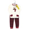 Touched by Nature Baby, Toddler and Kids Unisex Holiday Pajamas, Kids Moose - 2 of 3
