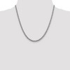Black Bow Jewelry 4.3mm, 14k White Gold Hollow Wheat Chain Necklace - 2 of 4