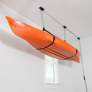 Teal Triangle Elite Kayak Garage Ceiling Storage Hoist for 10′-14′ Ceilings | Holds up to 150 lbs - 1 of 4