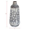 Rustic Whitewashed Floral Galvanized Metal Decorative Vase - Foreside Home & Garden - 4 of 4
