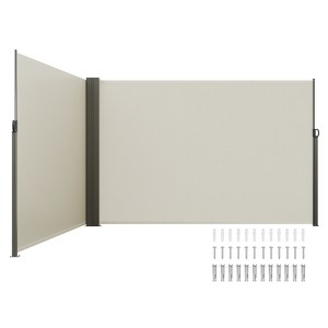 VEVOR Retractable Side Awning, 79''x 236'' Outdoor Privacy Screen, 180g Polyester Water-proof Retractable Patio Screen - 1 of 4