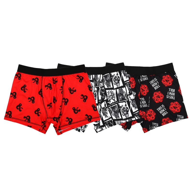 Dungeons & Dragons This Is How I Roll Multipack Men's Boxer Briefs Underwear, 1 of 5