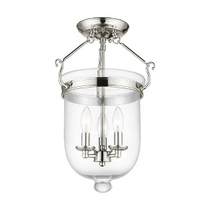 Livex Lighting Jefferson 3 - Light Flush Mount in  Polished Nickel - 1 of 1