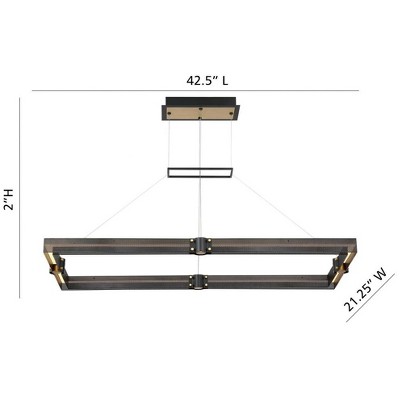 Eurofase Lighting Admiral 1 - Light Chandelier in  Matte Black/Gold Painting
