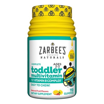 Zarbee's Naturals Toddler Complete Multivitamin Easy Chew Gummies - Natural Fruit Flavor - 110ct