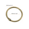 Unique Bargains Carbon Steel Loose Leaf Binder Snap Shower Curtain Rings 15 Pcs - 2 of 4