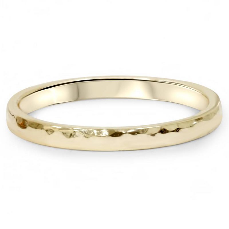Pompeii3 2mm Hammered 14K Yellow Gold Band, 2 of 4