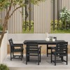 Hyleory 7pc Outdoor Dining Set, 66.9'' Rectangular Table w/Umbrella Hole and 6 Chairs - image 3 of 4