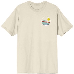 Elevation 7573 Arizona Mountain Graphic Crew Neck Short Sleeve Natural Men's T-shirt - 1 of 4