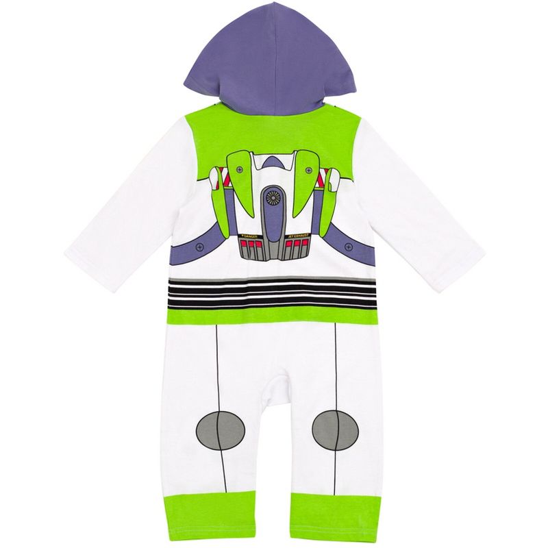 Disney Pixar Toy Story Buzz Lightyear Zip Up Cosplay Coverall Newborn to Toddler, 2 of 7