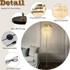 ALOADECOR H70 in Coastal Tiered Capiz Seashell Floor Lamp in Antique Brass Finish Farmhouse Natural White Shells Floor Lamp for  Bedroom - 4 of 4