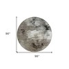 Taupe Beige And Ivory Abstract Washable Indoor Outdoor Area Rug - 3 of 4