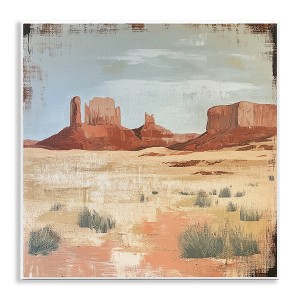 Stupell Industries Desert Postcard Mesa Wall Plaque Art - 1 of 4
