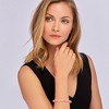 Ross-Simons Pink Coral and 1.40 ct. t.w. White Topaz Rose Bracelet in 18kt Gold Over Sterling - 2 of 3