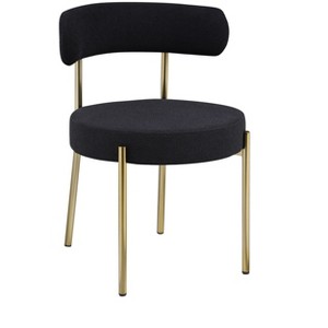 NicBex Upholstered Dining Chair Set of 2 Modern Kitchen Round Curved Backrest Chair with Metal Legs - 1 of 4