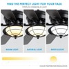 Kviflon 52 Inches Downrod Ceiling Fan with Light,3CCT LED Light,Reversible DC Motor,2 Downrod Inside - 4 of 4