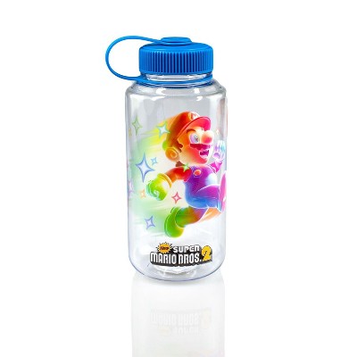 Super Mario 16 oz. Metal Water Bottle with Straw