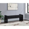 Meridian Furniture,Sonia Velour Fur Fabric Bench - 2 of 4
