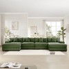 170" Oversized Cloud Modular Sectional Couch, Premium Corduroy 3-Seater Extra-Thick Armrests, Good Resilience Cushion, 12 Throw Pillows - 2 of 4