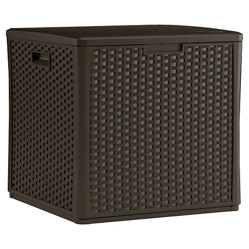 Suncast Storage Cube Resin Wicker 60 Gallon Target