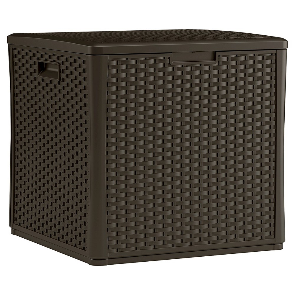 UPC 044365021867 product image for Suncast Storage Cube Resin Wicker 60 Gallon: Outdoor Patio Towel & Porch Organiz | upcitemdb.com