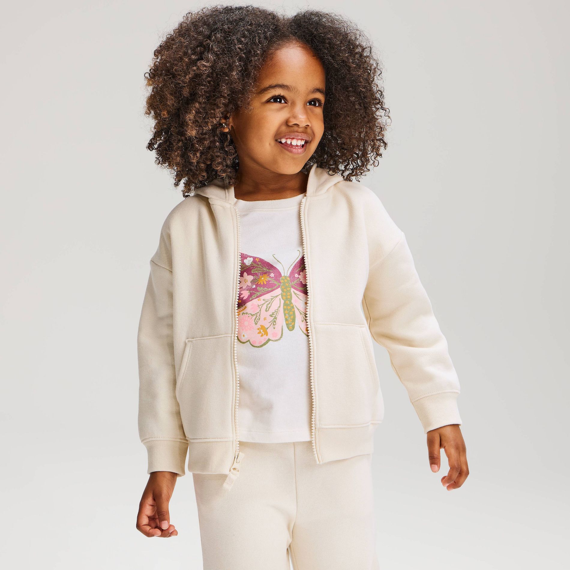 Toddler Girls' Fleece Full-Zip Hoodie - Cat & Jack™