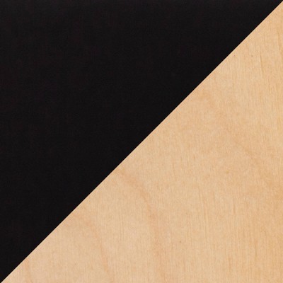 Bentley 43'' Natural Wood and Black Glass Mid-Century Modern Desk with Hutch