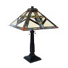 Chloe Lighting Shay Mission 2 Light Tiffany-Style Antique Dark Bronze Table Lamp 16" Shade - 3 of 3