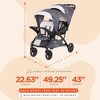 Baby Trend Sit N' Stand Double Stroller 2.0 DLX w/5 Point Harness - image 2 of 4