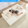 Mjkone Corduroy Comfy Chaise Lounge Deep Seat Sleeper Sofa Chair with Storage Ottoman,Upholstered Single/Loveseat Sofa - 3 of 4