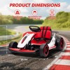 Electric Drift Go Kart for Kids, 24V Go Kart with 200W Dual Motor, 8.1MPH Max Speed, 360° Drifting, 5-Point Safety Belt, USB/MP3 Player - 3 of 4