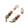 Unique Bargains Zebra Pattern Beads Shoelace Charms 1 Pair - 4 of 4