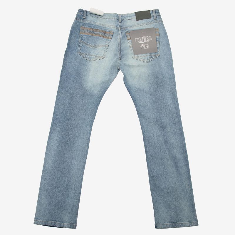 CULTURA Men's Modern Fit Clean Denim Jeans, 2 of 5