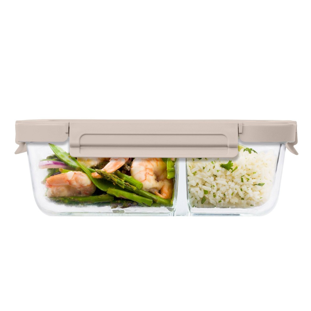 Bentgo 5.8c Glass Leak Proof Meal Container White Stone Tan