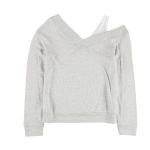 bar III Womens Asymmetrical Sweatshirt - 1 of 2