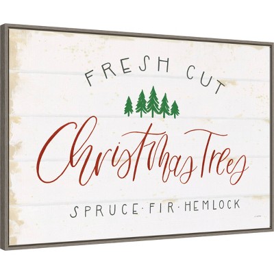 Large Framed Christmas Tree Farm Canvas Print