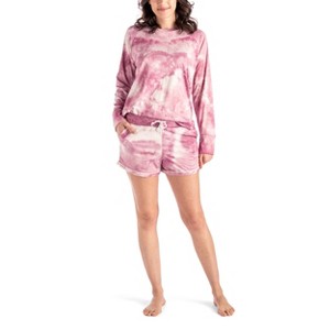 Hello Mello Women's Dyes The Limit Lounge Top and Shorts, 2-Piece Pajama Set - 1 of 4