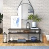 55" Black Metal TV Stand with Metal Shelves - Henn&Hart - 4 of 4