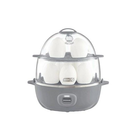 Dash Rapid Egg Cooker with Auto Shut Off Feature for Hard Boiled, Poached  and Scrambled Eggs, 12 Eggs Capacity - Gray