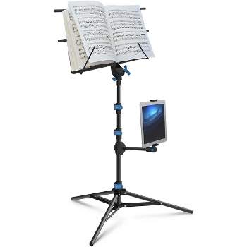IA Stands Folding Music Stand for Music Sheet with Interchangeable Tablet & Smartphone Holder