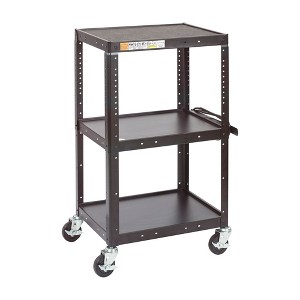 ECR4Kids AV Media Cart, Rolling Storage, Black - 1 of 4