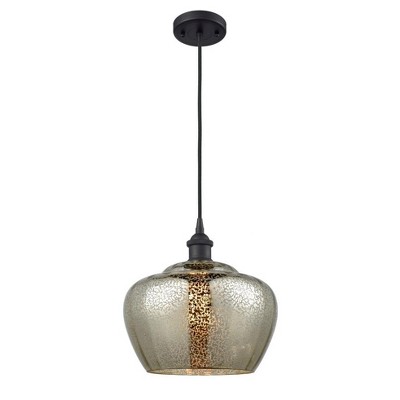 Fenton - 1 Light Cord Hung Mini Pendant In Industrial Style-11 Inches Tall and 11 Inches Wide
