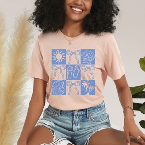 Simply Sage Market Nautical Checkered Coquette Short Sleeve Tee - 1 of 4