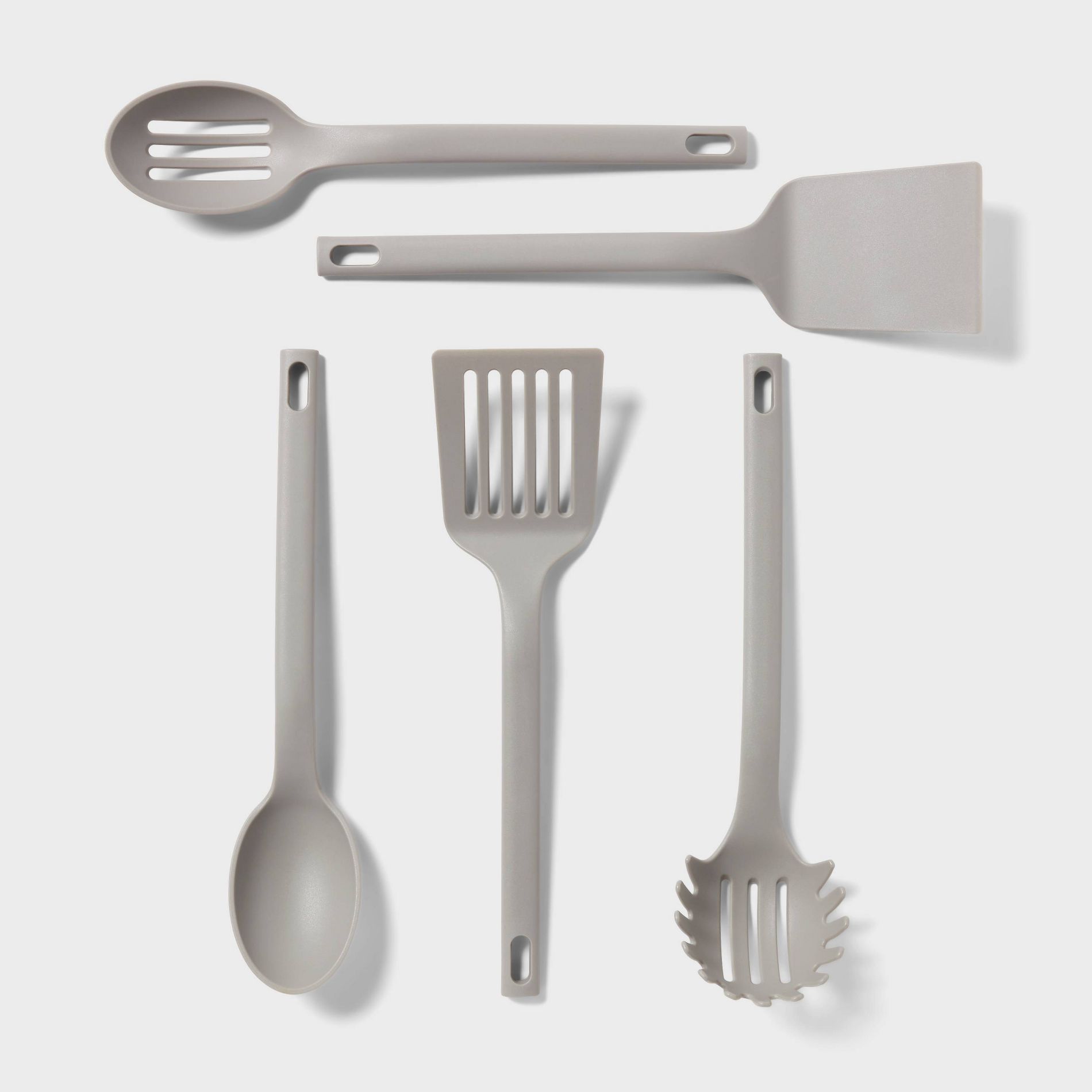 5pc Kitchen Utensil Starter Set Gray - Room Essentials™