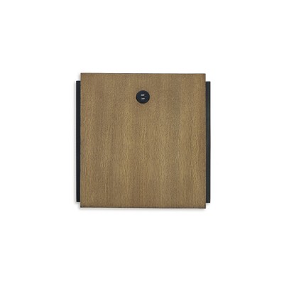 Contemporary Black and Brown Wood Metal End Table with Storage