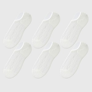 Alilang Women's Invisible No-Show Liner Socks 6Pk - 1 of 4