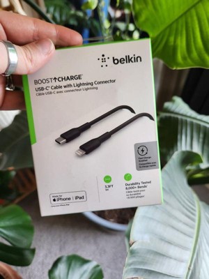 Belkin Boostcharge Pro Flex Usb-c Lightning Connector 10' Cable + Strap -  Chardonnay : Target